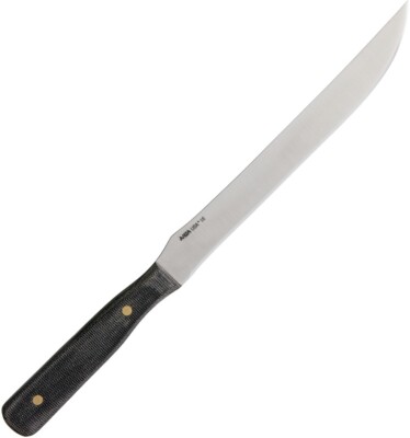 Anza Fillet Fixed Knife 8'' 1095HC Steel Full Tang Blade Black Micarta Handle