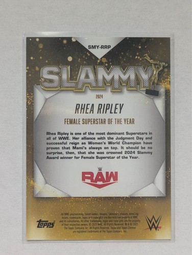 2025 TOPPS CHROME WWE WRESTLING (8) SLAMMY RHEA RIPLEY - Picture 2 of 2