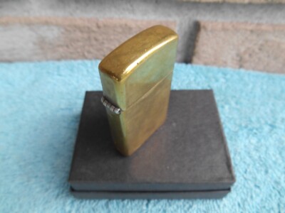 VINTAGE ZIPPO SLIM 1932-1987 BRASS CIGARETTE LIGHTER - G.L.W.
