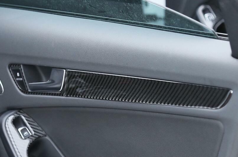 Fit For Audi Q5 20092017 Real Carbon Fiber Interior Door Panel Cover