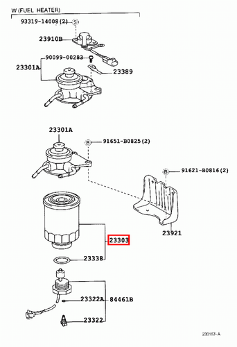 Genuine Toyota LandCruiser 80 Series HZJ 1HZ 4.2 Diesel Fuel Filter - Picture 10 of 20