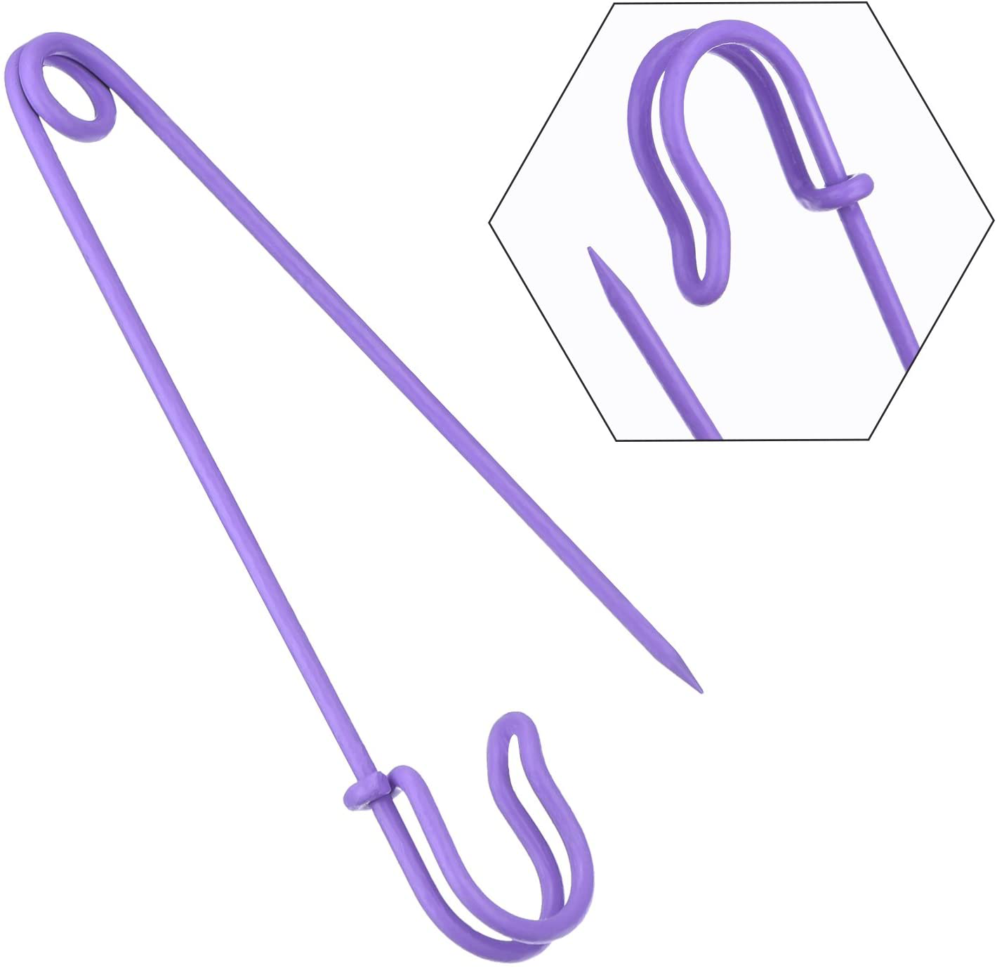 Outus Steel Safety Pins Blanket Pins 4 Inch Extra Large, 5 Colors 10