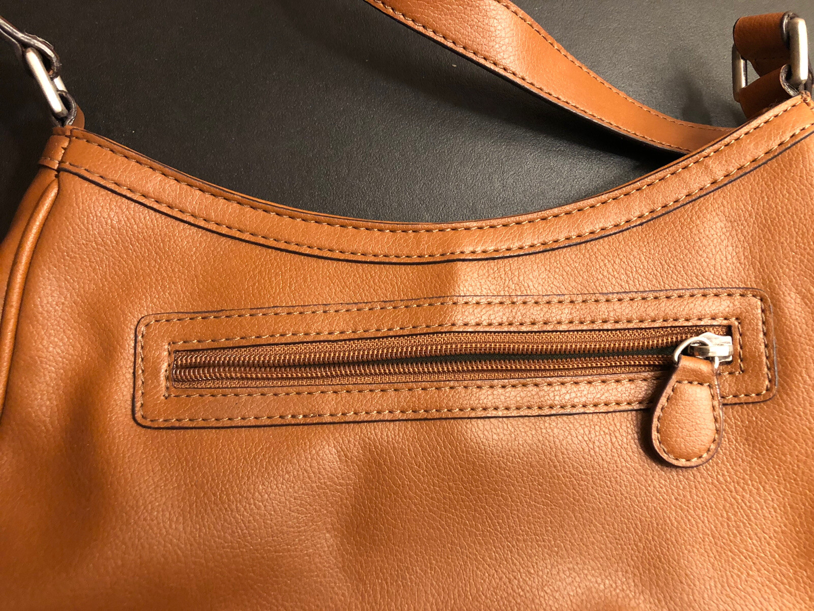 LIZ CLAIBORNE Brown Cognac Basic Essentials Purse… - image 11