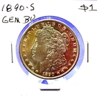 1890-S  Morgan 90% Silver Dollar BU Gem Shiny, Bright UNCIRCULATED Coin
