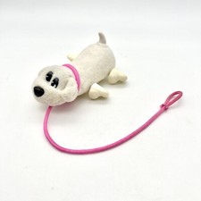 Pound Puppies 3" Mini Wiggle N Walk Pull Along Puppy Dog Toy - White Pink