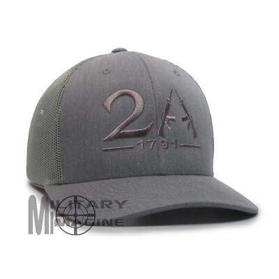 2nd Amendment 1791 AR-15 Style 2A hat Heather / Gray cap Trucker Mesh Snapback