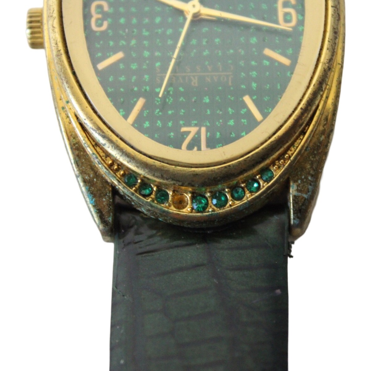 VTG‎ Joan Rivers Classics Women\'s Watch Soft Leather Green Band Fresh Battery Joan Rivers Green Watches for Women | Mercari main image 3