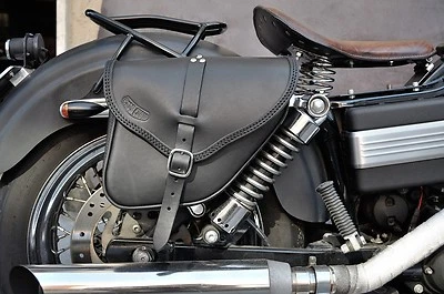 Leder Satteltasche RECHTE SEITE  für DYNA STREET BOB WIDE GLIDE ITALIAN QUALITY - Bild 1 von 4