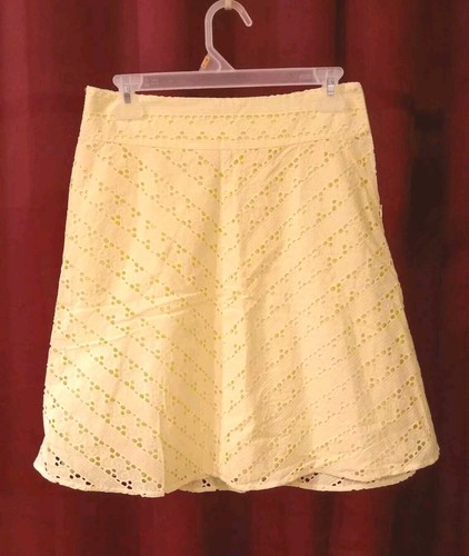 Ann Taylor Size 2 Yellow Floral Lined Flare Skirt Casual/Work/Events