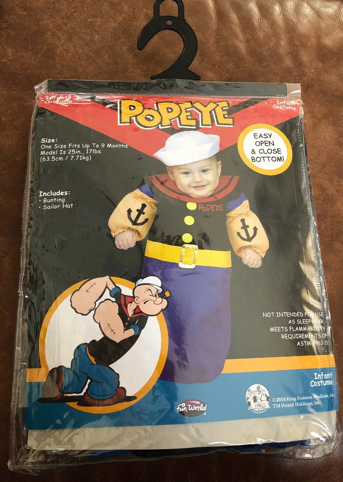 popeye the sailor man baby costume