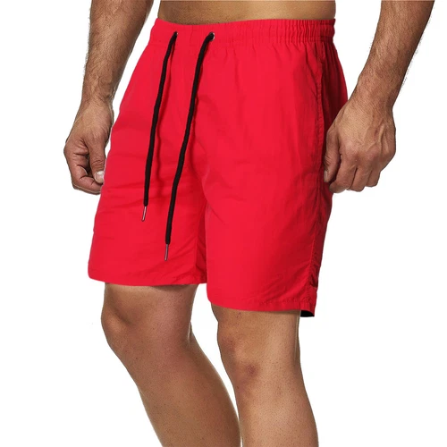 Herren Freizeit Lose Shorts Taschen Kordelzug Einfarbig Strand Basic Shorts - Bild 37 von 64