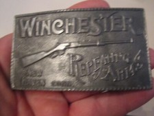 VINTAGE WINCHESTER REPEATING ARMS BELT BUCKLE - HEAVY - GW-12