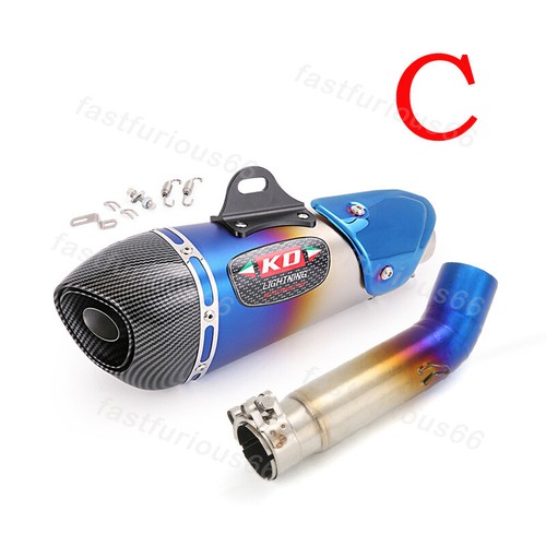 For Suzuki GSX-S750 GSR750 BK750 Blue Exhaust System Tips Muffle Mid Link Pipe - Picture 6 of 12