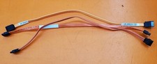 Lot of 3 14"-15" Orange SATA Drive Cables Straight to Straight
