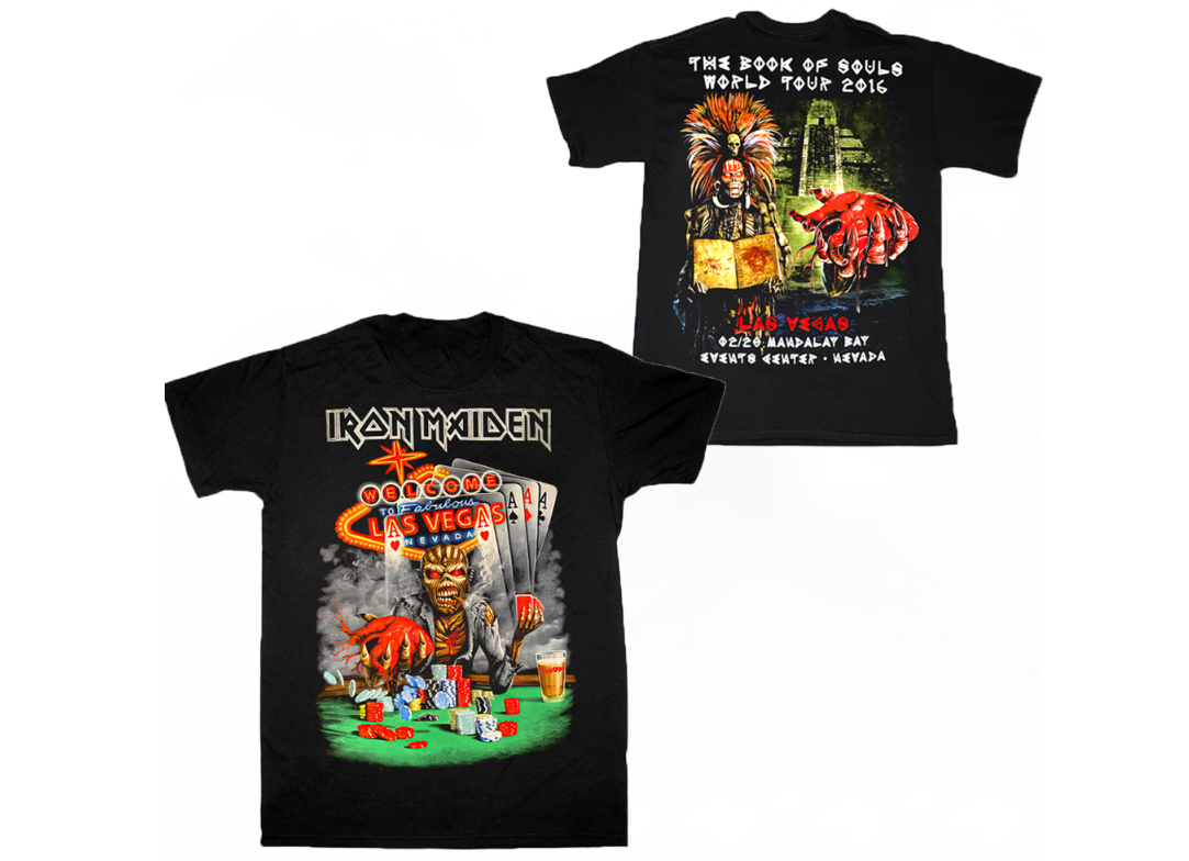 Iron Maiden 2016 Las Vegas Tour Vintage Concert Tee