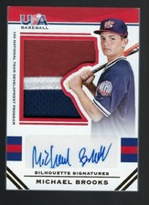2017 Panini Stars & Stripes Jumbo Patch Silhouette Signature Michael Brooks