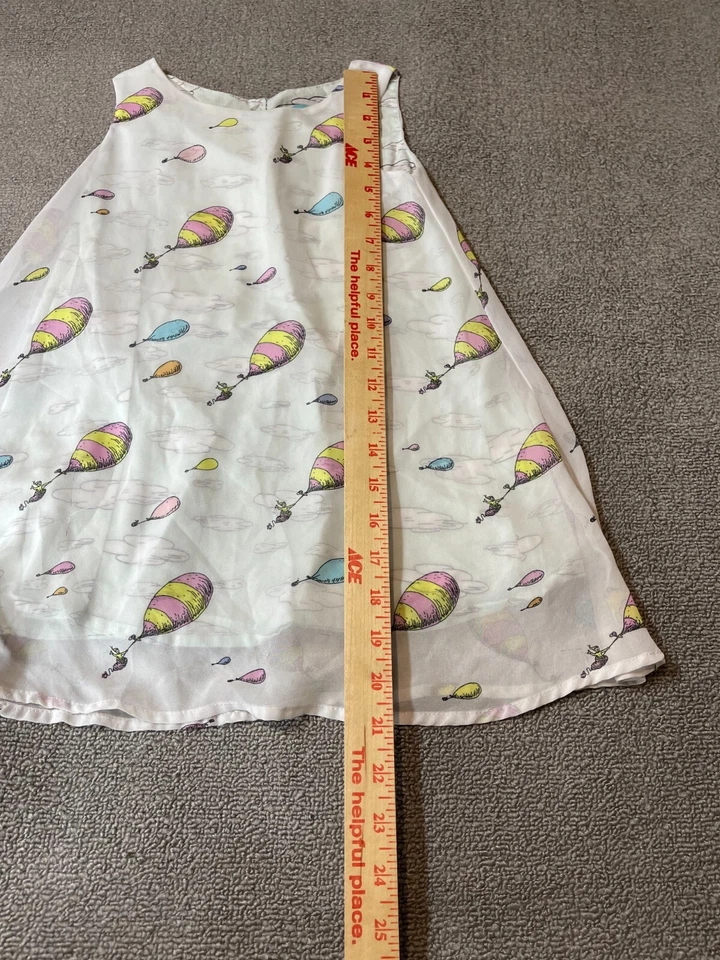 Dr. Seuss Shift Dress Girls Size 4T Hot Air Ballon All The Places You Will Go - Image 2 of 4