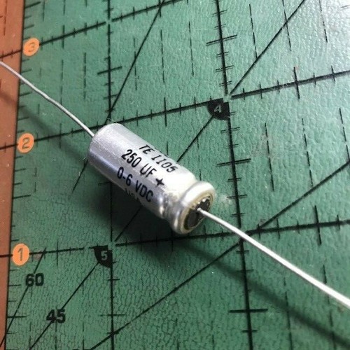 250uF 6v Sprague Axial Electrolytic Capacitor TE1105 105'c Mini Audio 4pcs - Picture 3 of 3