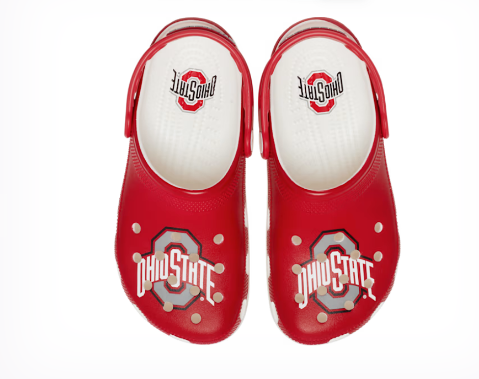 Ohio State Buckeye Classic Clog White Red Size Men display picture 2