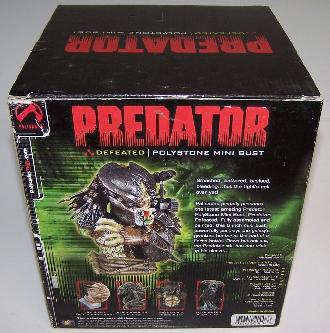 Predator Defeated Polystone Mini Bust Low #633/4000 Palisades NIB