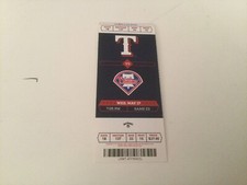 TEXAS RANGERS 2017 TICKET STUB 5/17/17 VS PHILLIES~Austin Bibens-Dirkx MLB DEBUT
