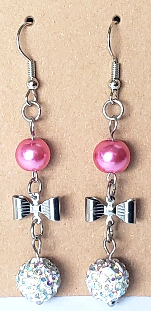 Pink shop sparkly earrings