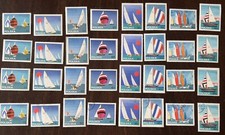 1965 POLAND YACHTS STAMPS #1324-1331 4 SETS, TOP 3 ROWS MNH MH BOTTOM ROW USED