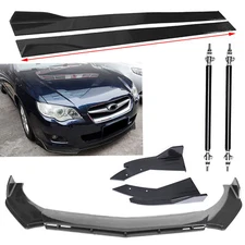 Carbon Fiber For 2008- Subaru Legacy GT Front Bumper Lip Splitter Side Skirt Bod