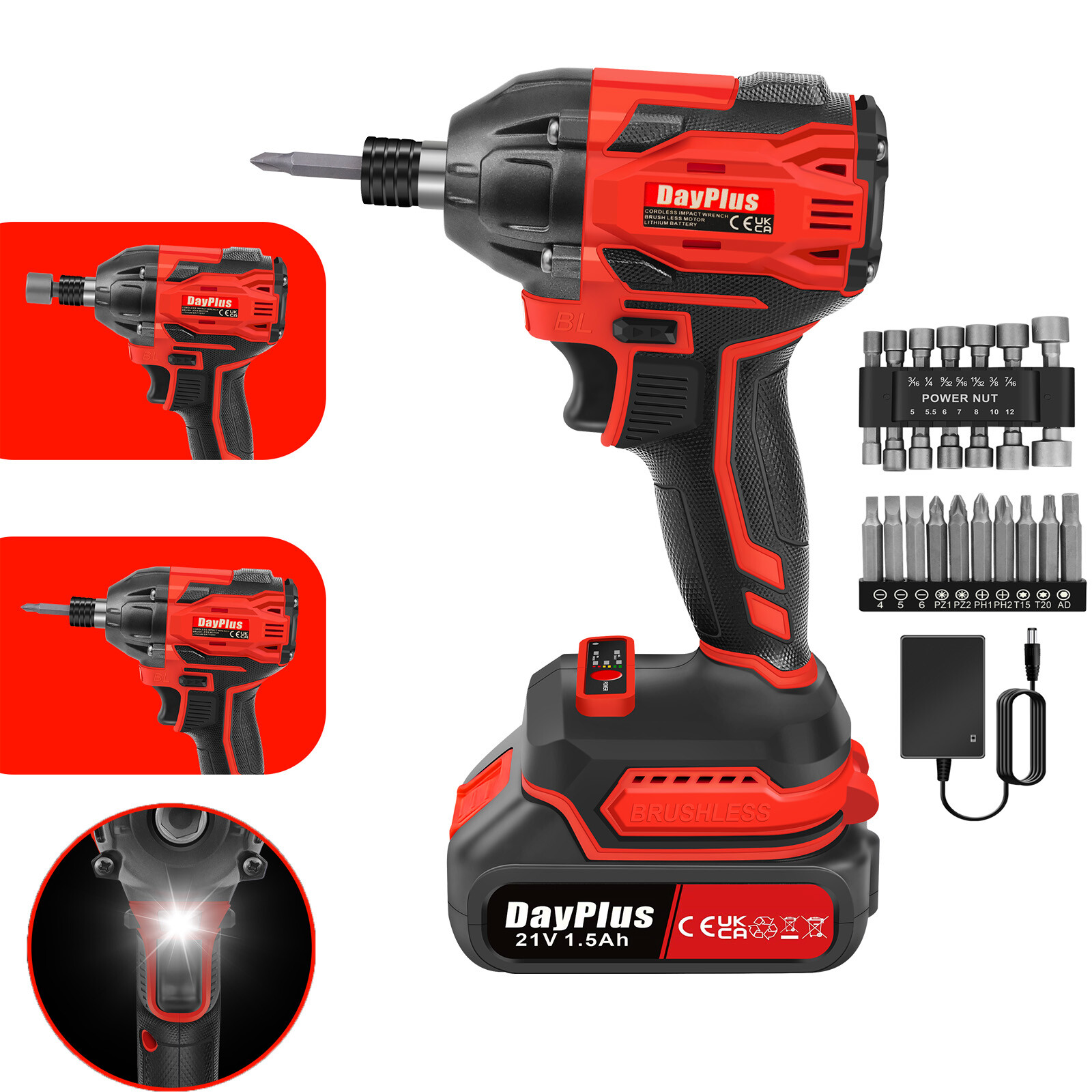 Impact Driver Kit 21V Cordless 1/4