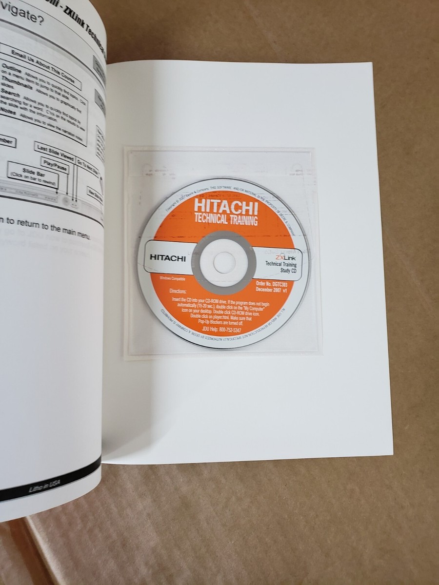 ONE Hitachi ZXLink Technical Training Guide WITH CD DGTC303