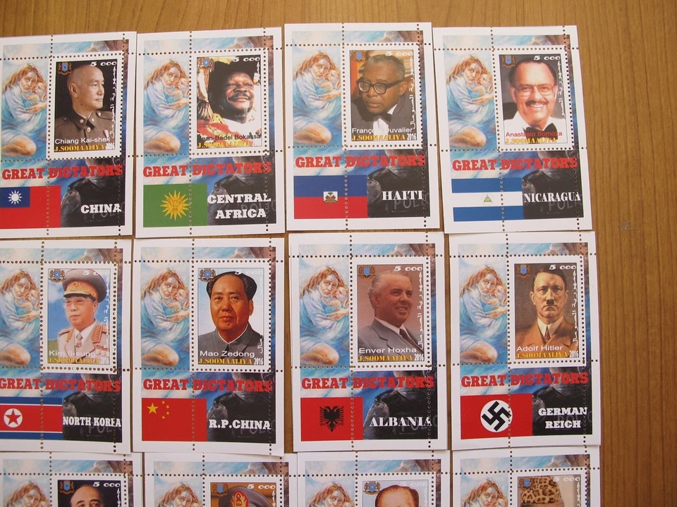 Great Dictators lot 28 pcs set e stamps - Image 3 of 4