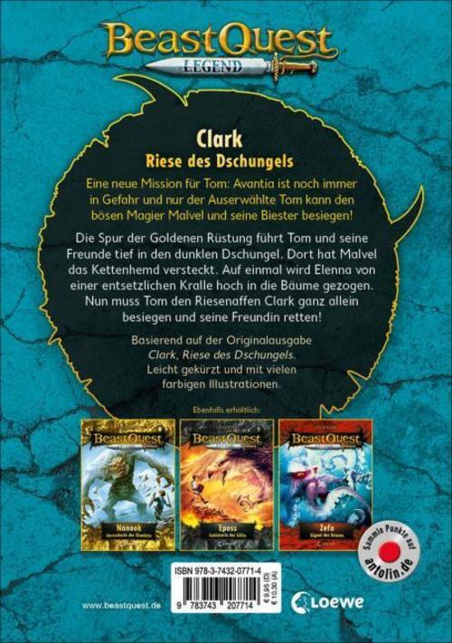 Thumbnail - Beast Quest Legend (band 8) - Clark, Riese Des Dschungels - ...