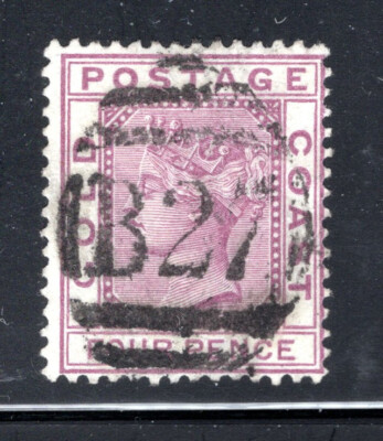 Gold Coast 1876 sg 7 4d mauve Crown CC used cat £7 | eBay UK