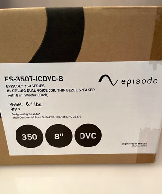 Episode 350 Series Dual Voice Coil 8'' Speaker ES-350T-ICDVC-8, NEW IN BOX