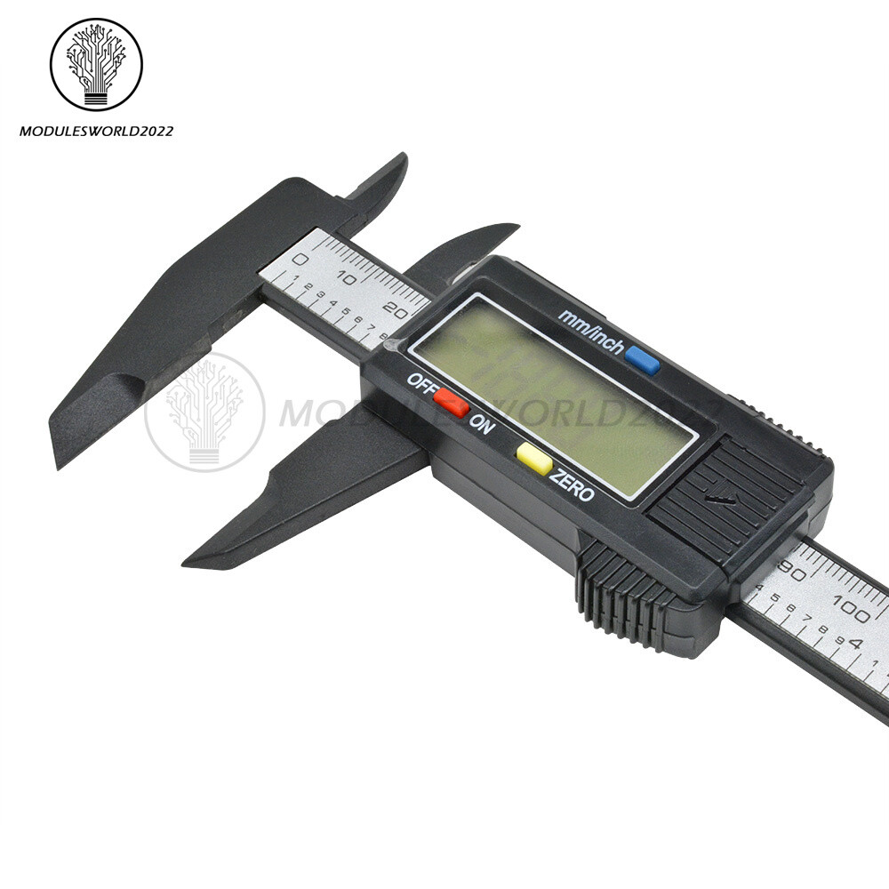 Digital LCD Electronic Carbon Fiber Vernier Caliper Gauge Micrometer 150mm 6inch