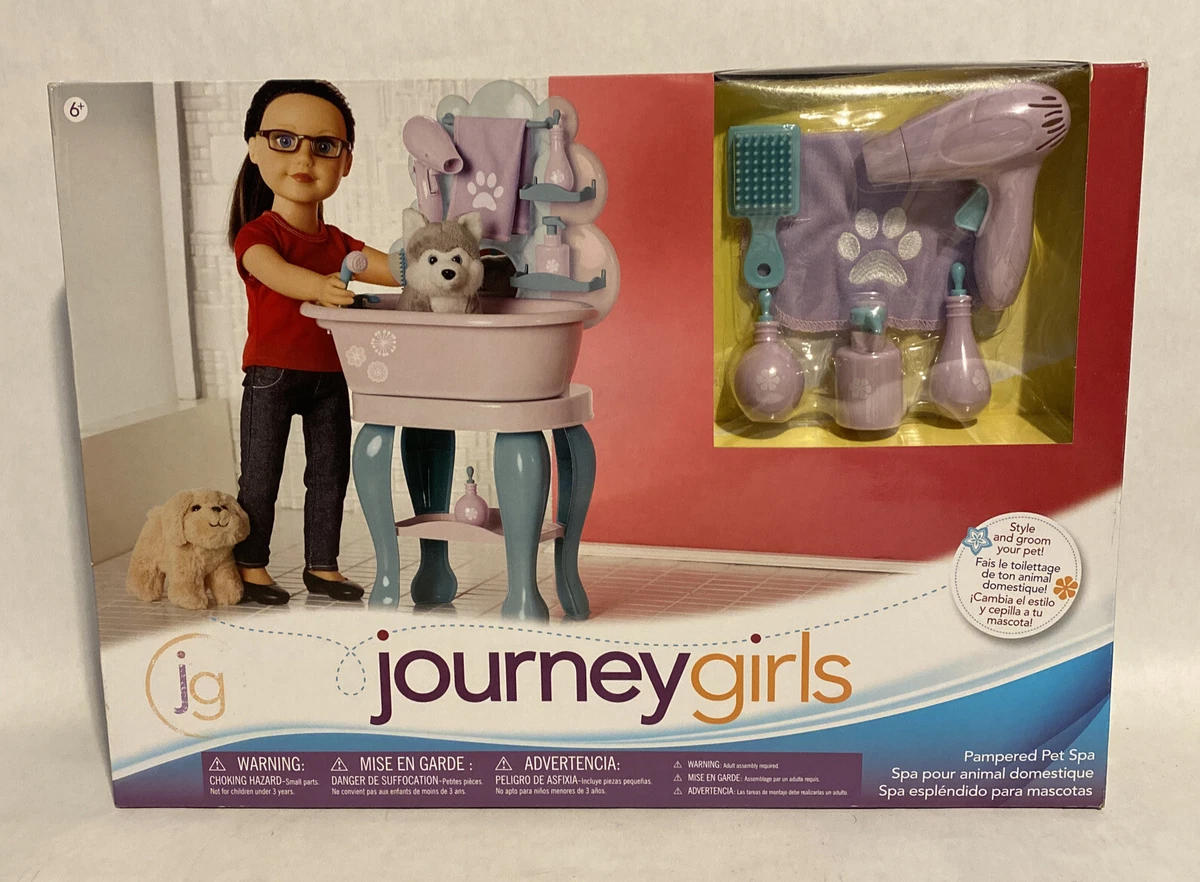 Journey Girls Pampered Pet Spa For 18 Dolls Dog Grooming New eBay