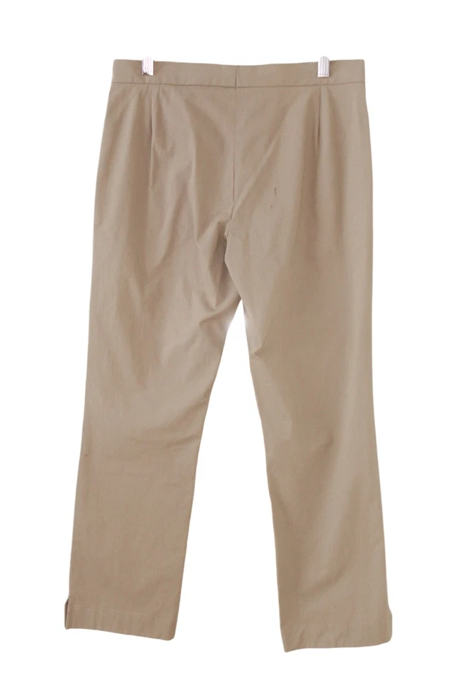 Pantalones JIL SANDER 36 Caqui Algodón Sarga Pantalones Rectos Informales Foto 3 de 4