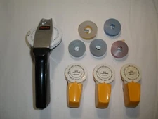 Vintage Lot of 4 Label Makers Rotex & Dennison Mini Label-Mate + 5 Rolls of Tape