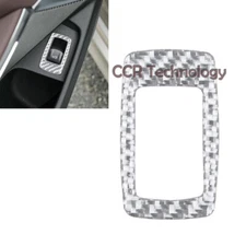 Real Carbon Fiber Silver Trunk Switch Button Frame Trim Fits 19-24 G20 340i 330i