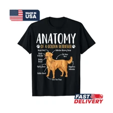 NEW LIMITED Golden Retriever Dog Anatomy Design Great Gift Idea T-Shirt S-3XL