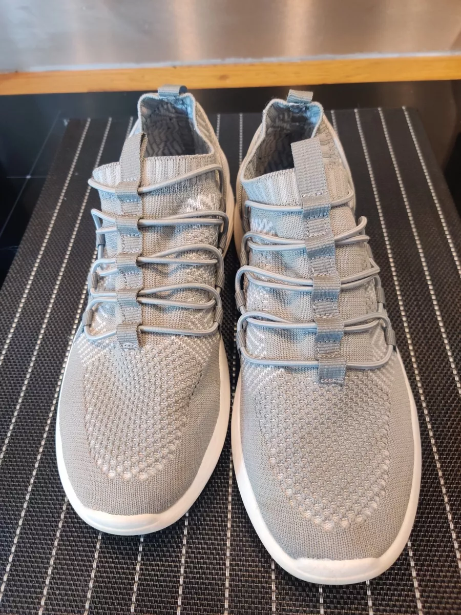 Ladies FUEL slip on sock trainer shoes pale grey UK Size 5 EUR