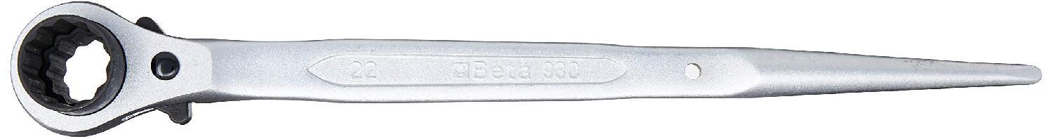Beta 930119 Chiave a Cricchetto Doppia 19x22 mm per Impalcature 93/C
