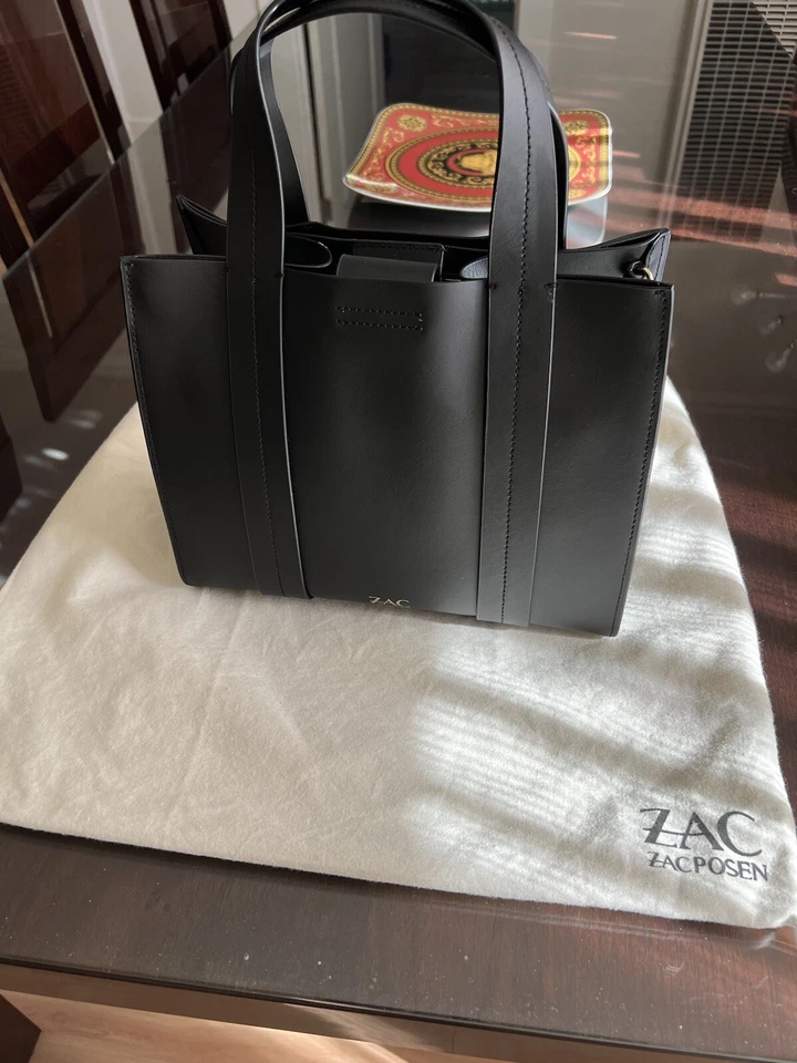 Bolso de mano de cuero negro ZAC by Zac Posen Foto 2 de 4