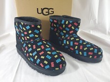 UGG Toddler Jona Confetti Logo Boots Size 4 EU36 Girls - Black - NEW FREE SHIP
