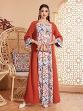 Dubai Women Evening Long Dress Abaya Muslim Kaftan Islamic Robe Party Gown Prom