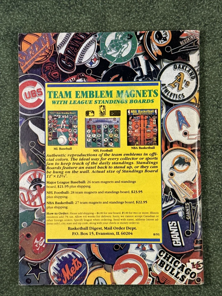 Revista Basketball Digest de enero de 1992 Karl Malone, Utah Jazz NBA Foto 3 de 4