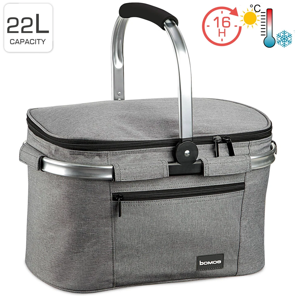 Kühltasche Einkaufskorb Thermo Kühlkorb Kühlbox Isoliertasche Faltbar Korb 22L