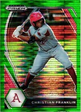 2021 Panini Prizm Draft Picks Christian Franklin #PDP123 Green Pulsar