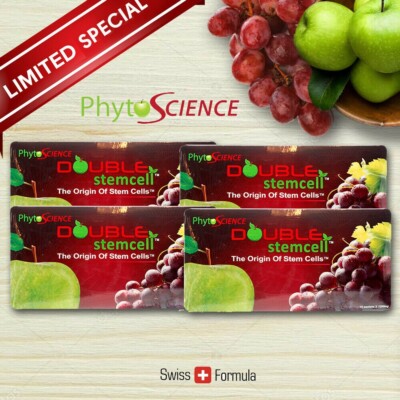 4 Packs Phytoscience Double Stem Cell Antioxidant Anti Aging Apple Grape Exp2027