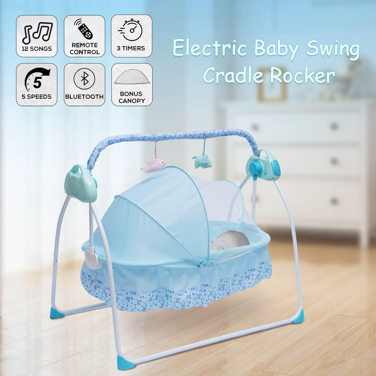 Baby Swing Electric Rocking Chair with Music Timer